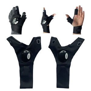 Fingerless Fishing Gloves With Led Flashlight